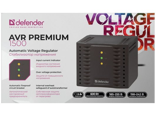 Стабилизатор напряжения Defender AVR Premium 1500